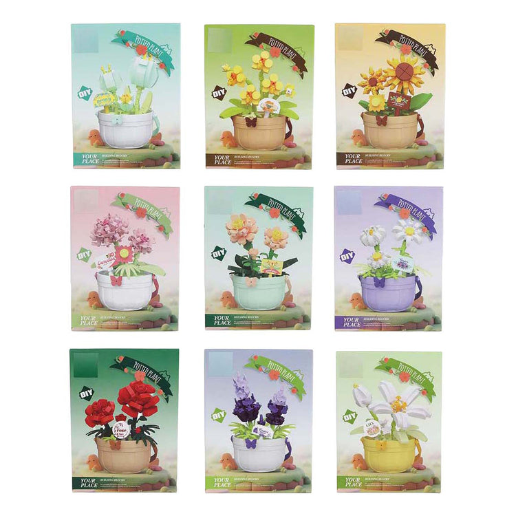 Jeu de construction plante en pot