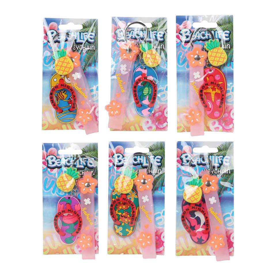 Porte-clés tongs amusantes à la plage