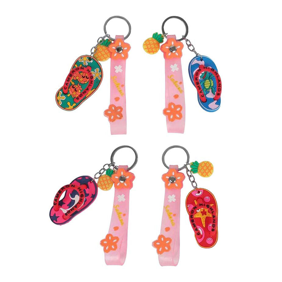 Porte-clés tongs amusantes à la plage