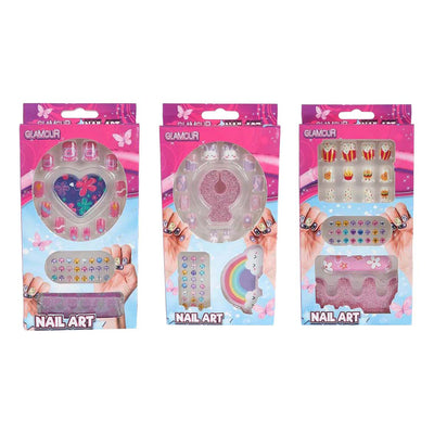 Ongles artificiels Glamour avec diamants - 12 pcs.