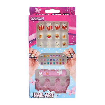 Ongles artificiels Glamour avec diamants - 12 pcs.