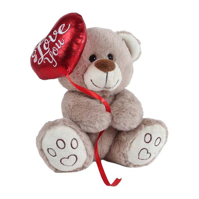 Peluche ours Take me home avec coeur ballon - 20cm
