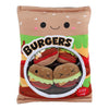 Sac menu moelleux avec peluche 4 hamburgers - 40cm