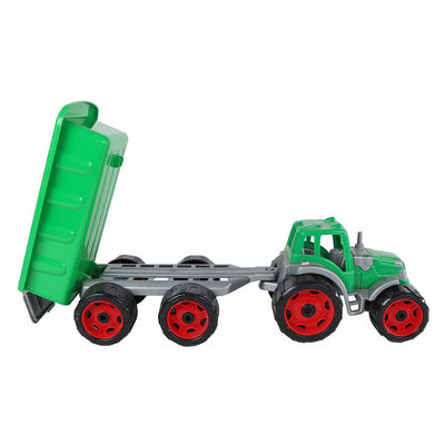 Tracteur 2 jeux avec remorque vert - 52cm