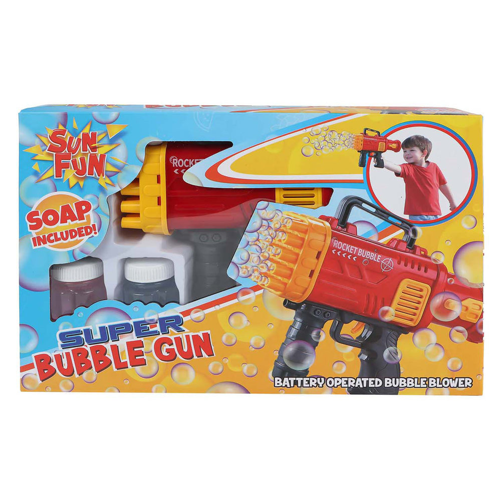 Super pistolet à bulles Sun Fun avec 2 pots de 50 ml