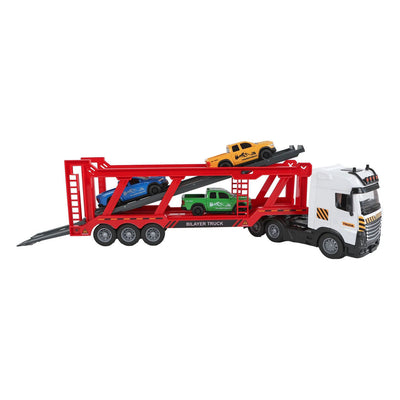 Transporteur de camions et de voitures pour 2 jeux avec 3 voitures avec lumières et sons