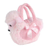 Caniche Take me home dans un sac rose - 33x30cm