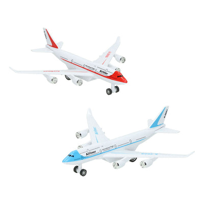 Avion en métal à tirer 2 jeux - 16 cm