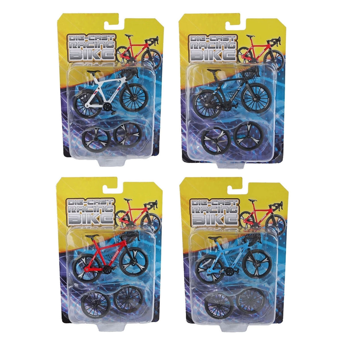 Vélo de course en métal avec roues de secours - 10cm