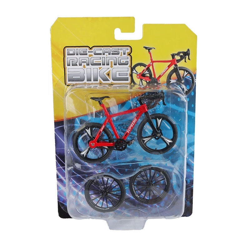 Vélo de course en métal avec roues de secours - 10cm