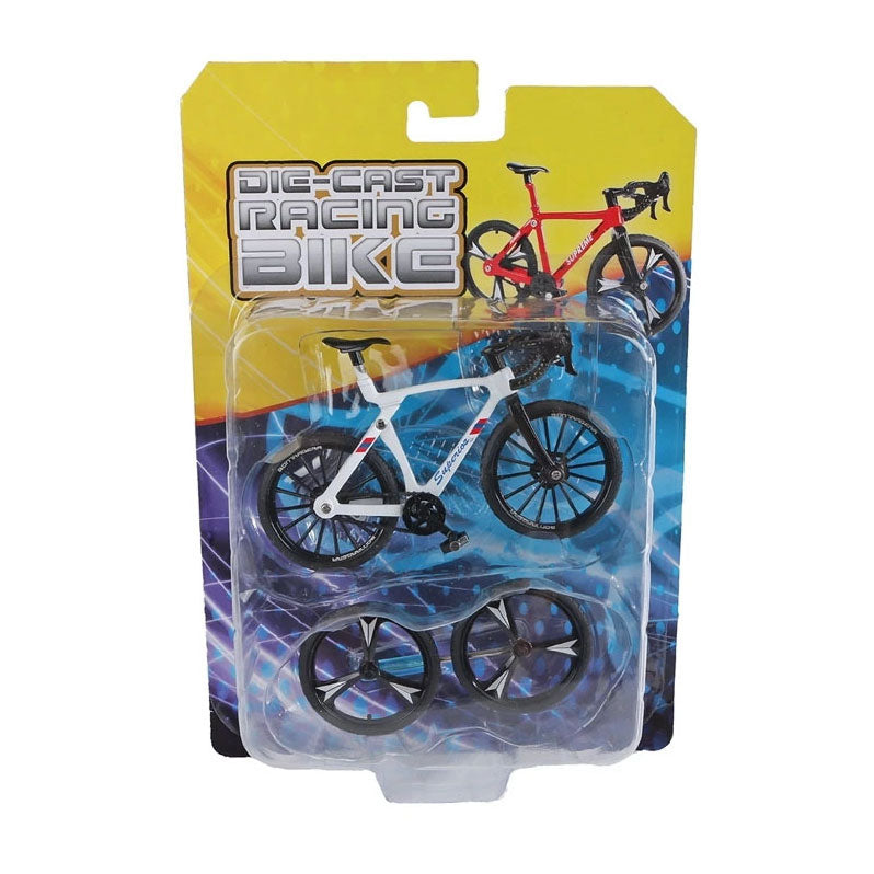 Vélo de course en métal avec roues de secours - 10cm