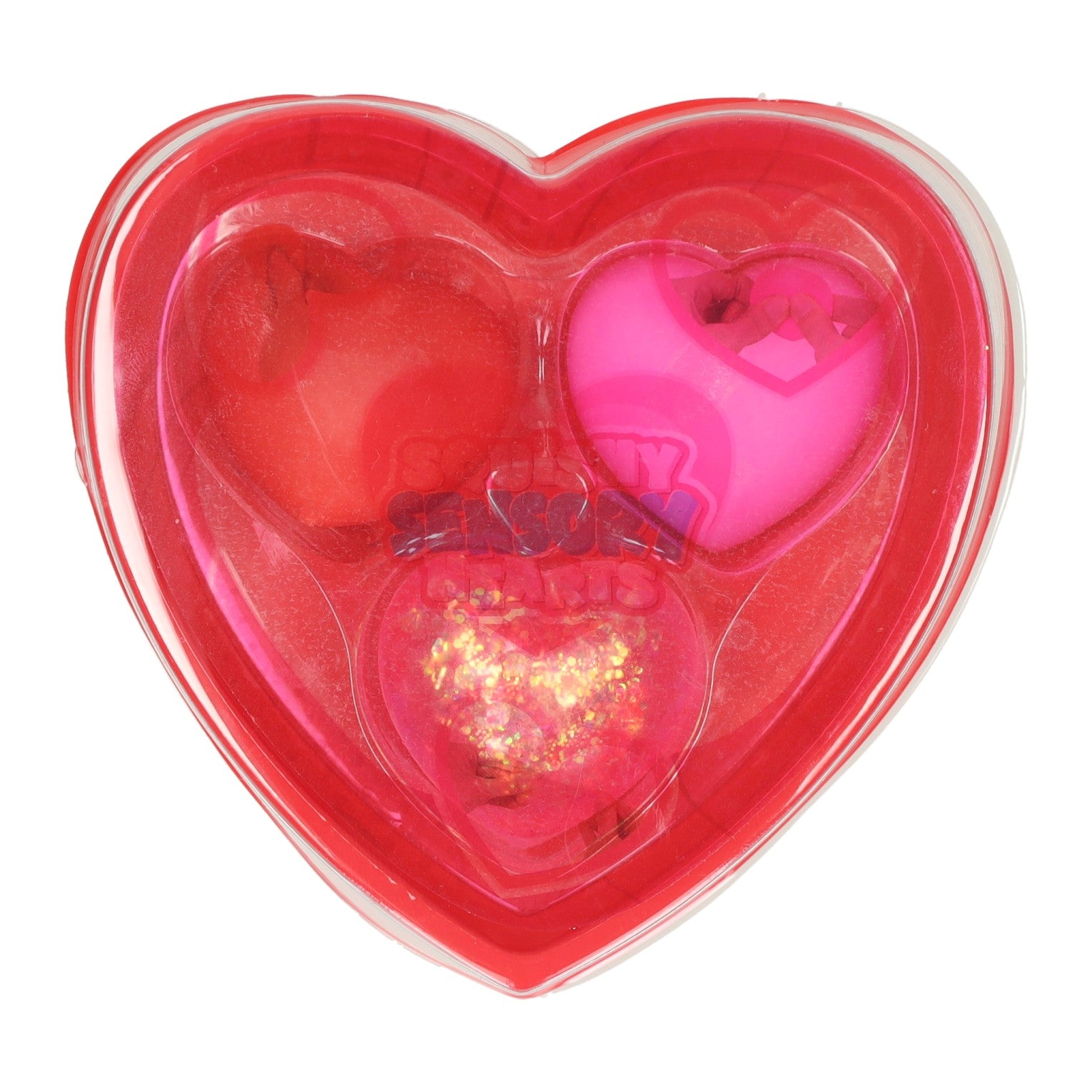 Coeurs sensoriels spongieux 4cm - 3pcs.