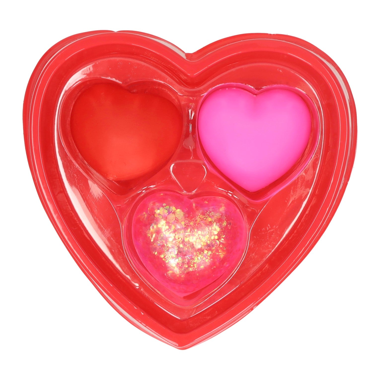 Coeurs sensoriels spongieux 4cm - 3pcs.