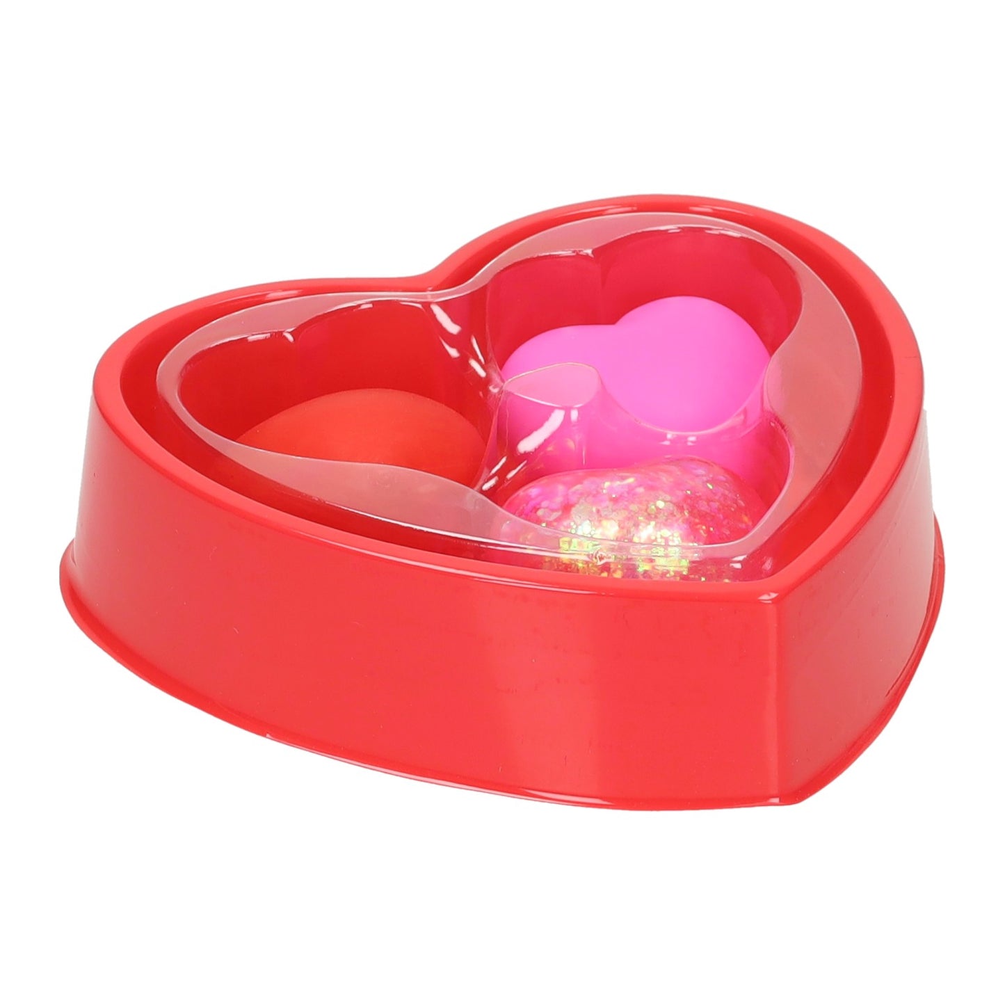 Coeurs sensoriels spongieux 4cm - 3pcs.