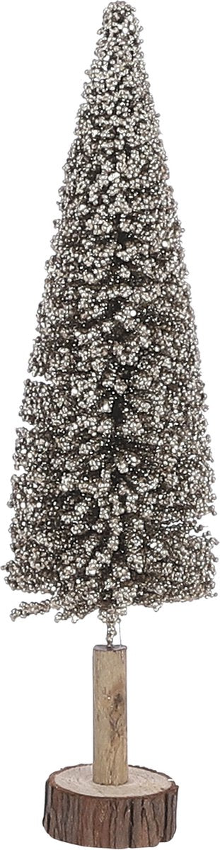 Sapin décoration maison des saisons - h50 x ø12 cm - champagne