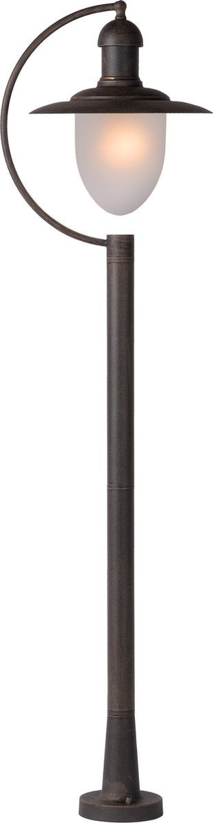 Lucide aruba - lampadaire - ø 25 cm - 1xe27 - ip44 - marron rouille