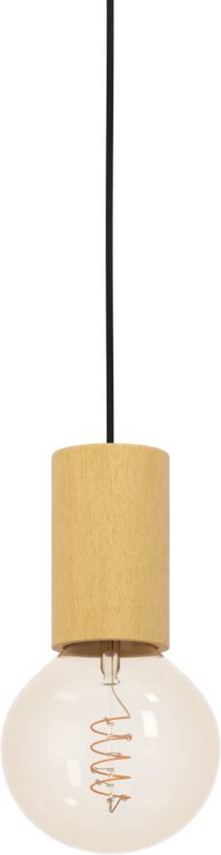 Suspension Eglo pozueta 1 - e27 - ø 6,5 cm - marron noir - bois acier
