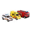 Véhicule de service d'urgence moulé à 2 jouets NL avec lumière et son