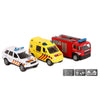 Véhicule de service d'urgence moulé à 2 jouets NL avec lumière et son