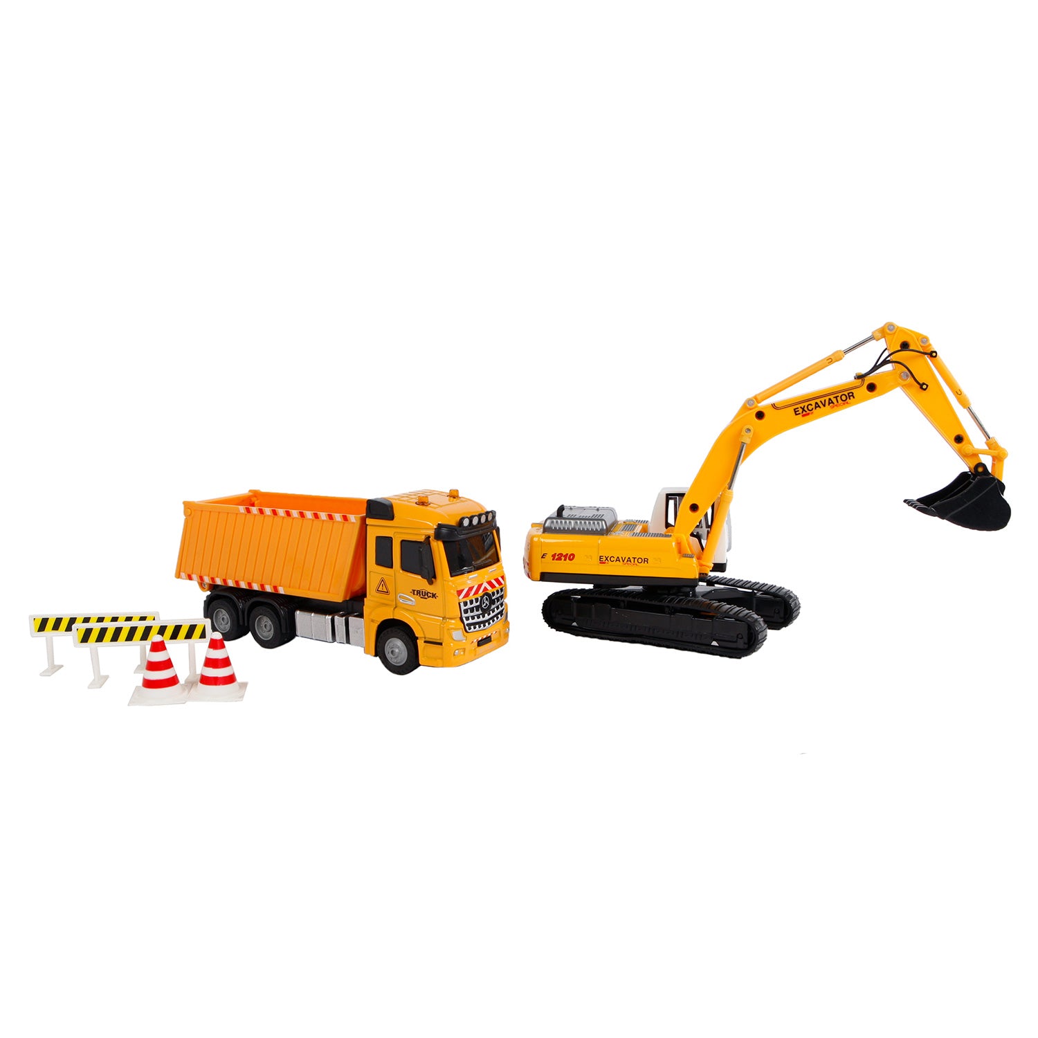 Camion-benne à 2 jeux avec la lumière et le son de l'excavatrice