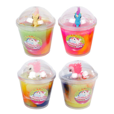 Mastic arc-en-ciel licorne avec figure.