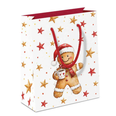 Ambiente sac cadeau cacao et biscuit 22,5x17x9cm papier paquet de 20 pièces