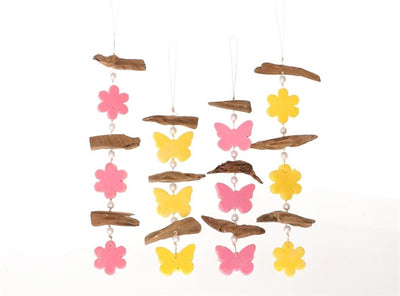 Hbx guirlande vivante naturelle savon fleur papillon l10 x h40cm