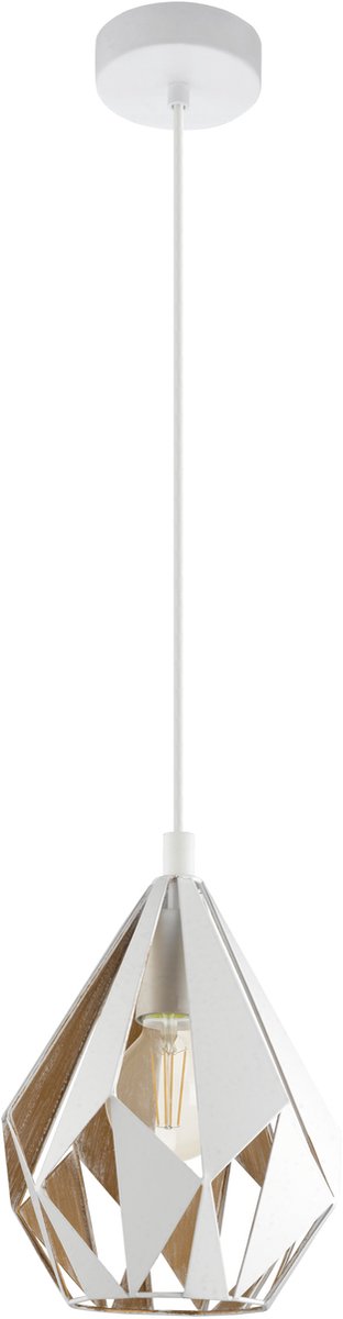 Suspension Eglo Carlton 1 - e27 - 20,5 cm - or blanc