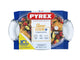 Plat à four en Pyrex ovale avec couvercle 5,8l