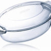 Plat à four en Pyrex ovale avec couvercle 5,8l