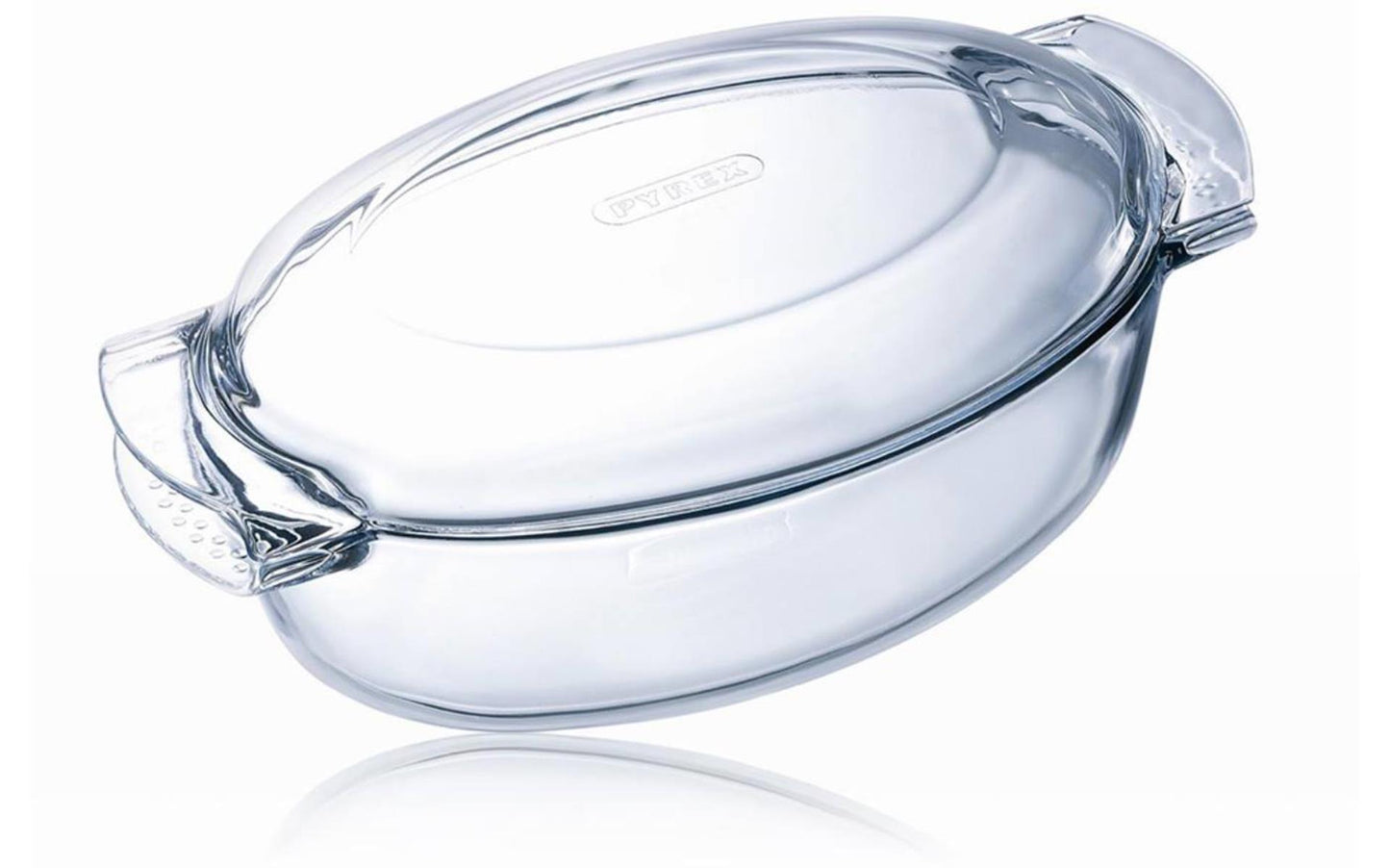 Plat à four en Pyrex ovale avec couvercle 5,8l