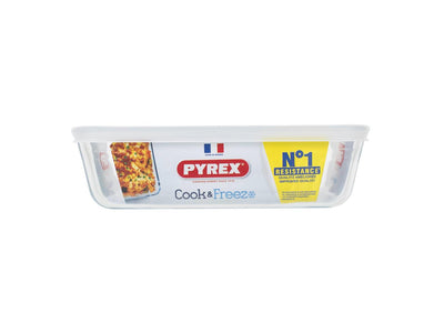 Pyrex Pyrex Cook and Freeze Glass Nettaiteur Scale avec couvercle 1,5 L