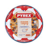 Plat à four Pyrex rond bord droit 25cm verre