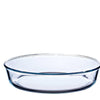 Plat à four Pyrex rond bord droit 25cm verre