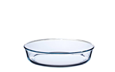 Plat à four Pyrex rond bord droit 25cm verre