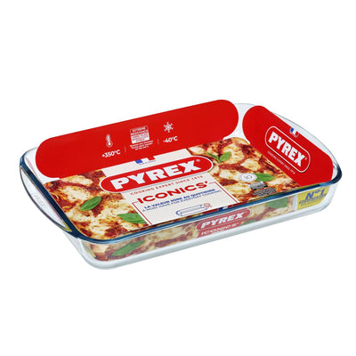 Plat à four en Pyrex 40x27 cm verre 3,7l