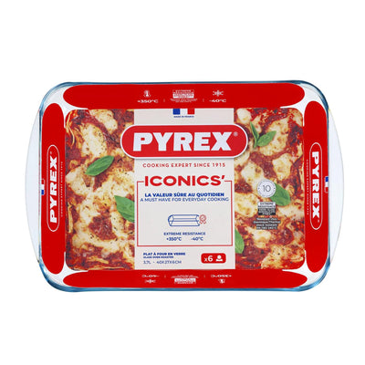 Plat à four en Pyrex 40x27 cm verre 3,7l