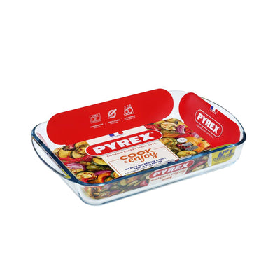 Plat à four en Pyrex 34x23cm verre 2,6l
