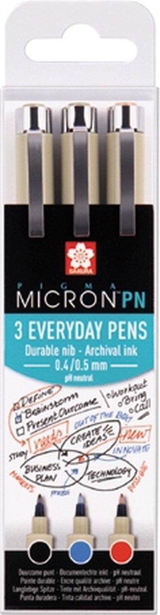 SAKURA PIGMA MICRON PN Office Set 3 couleurs