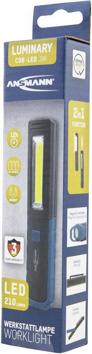 Ansmann 1600-0387 WL210B lampe de travail COB LED alimentée par batterie 210 lm