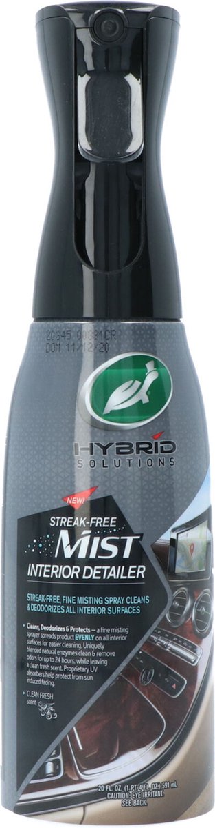 Turtle Wax Hybrid Solutions Interior Detailer - Nettoyant intérieur - Système de dosage unique - Répartit uniformément - Nettoie, neutralise les odeurs et protège - jusqu'à 24 heures - 591 ml