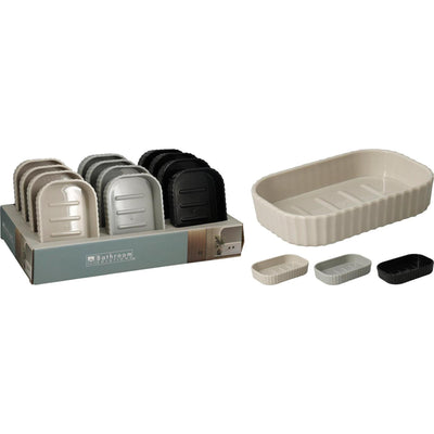 Solutions de salle de bain porte-savon en plastique 13x8x3cm