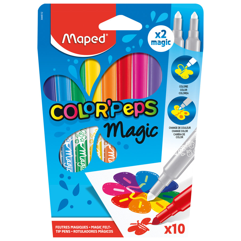 Maped maped color #039; feutres peps 8 couleurs + 2 feutres