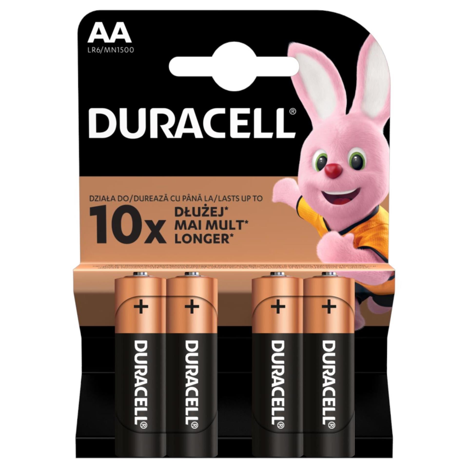Batterie Duracell plus AA MN1500 1.5V LR6 alcaline (4e)