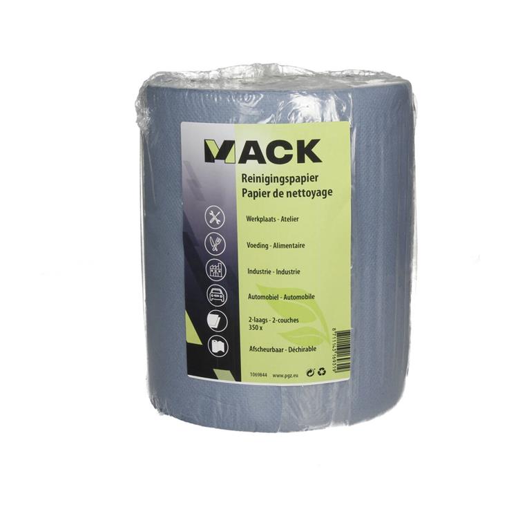 Mack 1069844 - rouleau ménager bleu 350 feuilles 19 x 20 cm 2 couches | 10 pièces