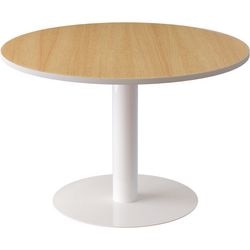 Table ronde paperflow easyoffice mélamine, acier hêtre