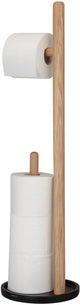 Porte-rouleau de papier toilette Sealskin Earth - Porte-rouleau de papier toilette - Porte-rouleau de rechange autoportant - FSC - Aspect bois de chêne