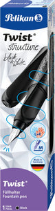 Pelikan stylo plume structure torsadée noir m