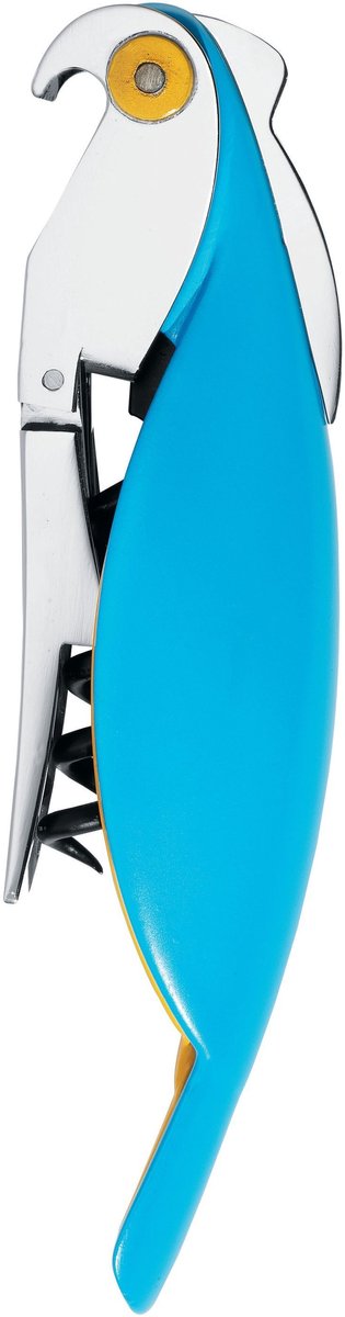 Tire-bouchon design perroquet Alessi bleu