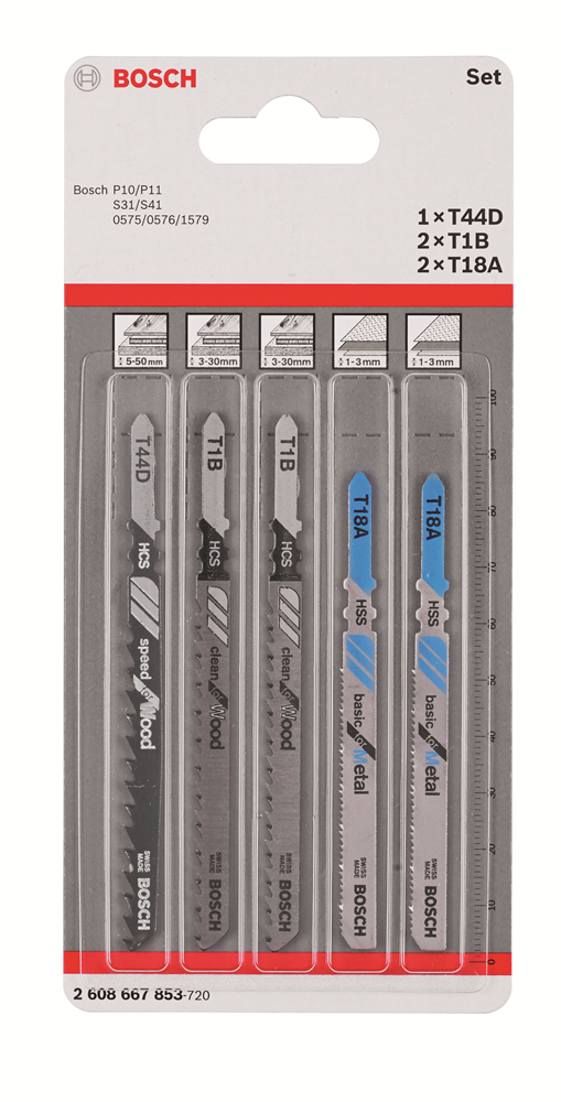 Bosch jeu d'accessoires tt-shank (bois métal) - 2608667853